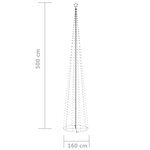vidaXL Sapin de Noël cône 752 LED bleues Décoration 160x500 cm