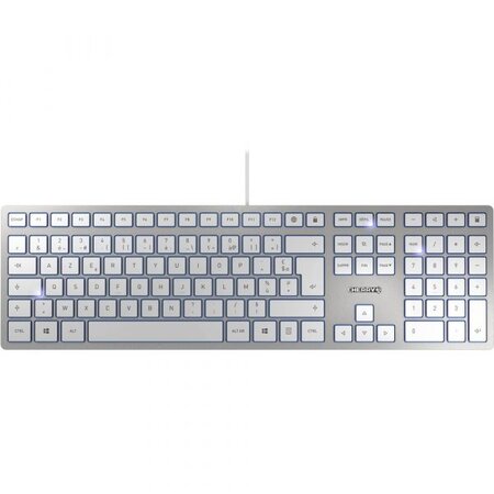 Clavier cherry kc-6000 usb (argent/blanc)
