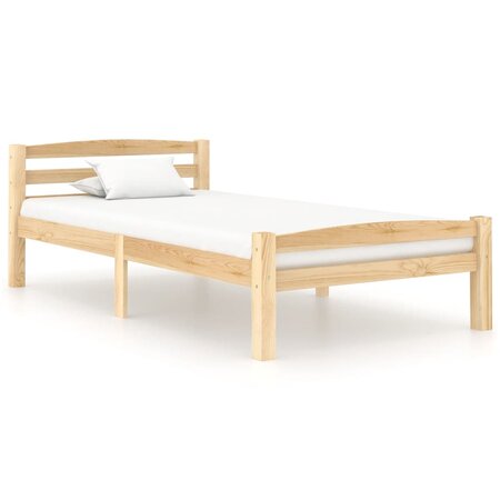 vidaXL Cadre de lit Bois de pin massif 90x200 cm