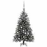 vidaXL Arbre de Noël artificiel LED et flocons de neige 120 cm PVC PE