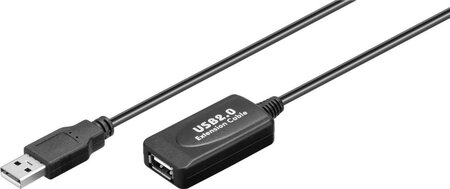 Rallonge USB 2.0 amplifiée Goobay - 10m M/F (Noir)
