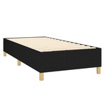 vidaXL Sommier tapissier avec matelas et LED Noir 90x200 cm Tissu