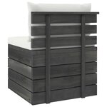 vidaXL Salon palette de jardin 2 Pièces avec coussins Bois de pin massif