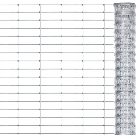 vidaXL Clôture de jardin Acier galvanisé 50x0 8 m Argenté