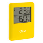 Thermomètre Hygromètre magnétique à écran LCD - Jaune - Otio