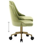 vidaXL Chaises pivotantes à manger lot de 2 vert clair velours