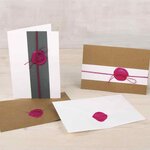 Kit Cachet Poisson  2 5cm ø  rose oeillet  1 tampon  1 cire env. 12g  Boite 1kit