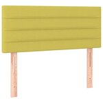 vidaXL Tête de lit à LED Vert 90x5x78/88 cm Tissu