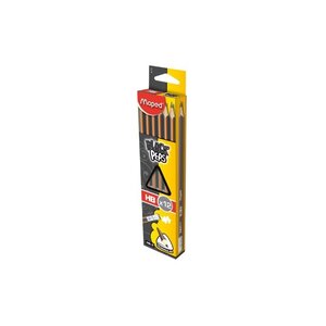 Maped 12 Crayon BLACK'PEPS, avec gomme, degré de dureté: HB