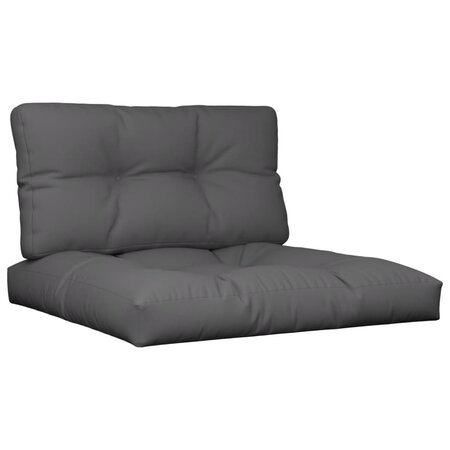 vidaXL Coussins de palette 2 Pièces anthracite tissu