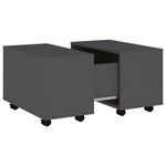 vidaXL Table basse Gris 60x60x38 cm Aggloméré