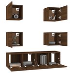 vidaXL Ensemble de meubles TV 6 Pièces Chêne marron Bois d'ingénierie
