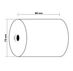 Bobine Pour Tickets De Caisse 80x72- 76m - 1 Pli Thermique 48m2 Sans Phenol - X 30 - Exacompta