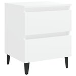 vidaXL Tables de chevet 2 Pièces Blanc 40x35x50 cm Aggloméré