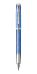 PARKER IM Premium - Stylo-plume bleu, plume moyenne, attributs chromés