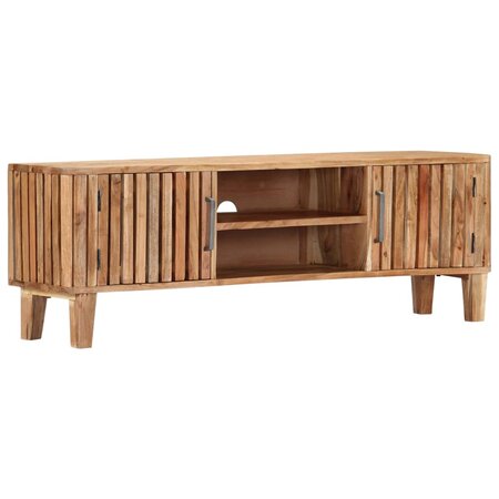 vidaXL Meuble TV 130 x 30 x 45 cm Bois d'acacia massif
