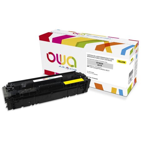 Toner d'encre remanufacturé, compatible pour HP 201X, CF402X - Jaune
