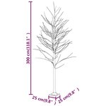 vidaXL Bouleau blanc à LED 240 LED Blanc chaud 300 cm