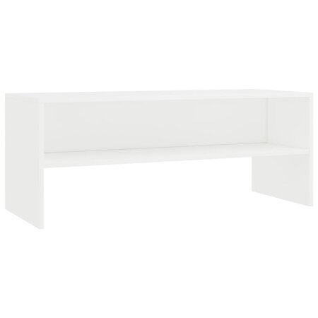 vidaXL Meuble TV Blanc 100 x 40 x 40 cm Aggloméré