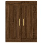 vidaXL Buffet haut Chêne marron 69 5x34x180 cm Bois d'ingénierie