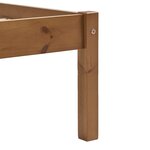 vidaXL Cadre de lit Marron miel Bois de pin massif 100 x 200 cm