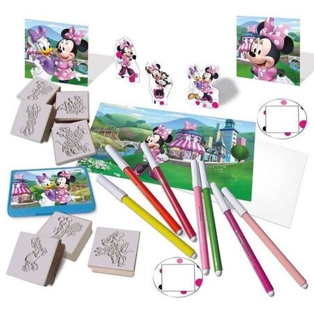MINNIE Coffret maisonnette de timbres a dessiner