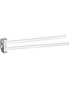 Porte-serviettes double rotatif mural SOLO en laiton chromé 42,2 cm