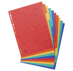 Intercalaires Carte Lustrée 225g 10 Positions - A4 - Blanc - X 10 - Exacompta