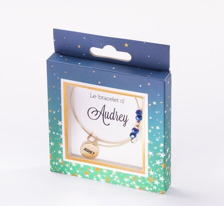 Bracelet audrey avec perles bleues