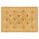 vidaXL Coussin de canapé palette Jaune 120x80x10 cm