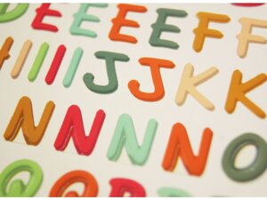 102 Autocollants - Alphabet & Chiffres - Couleurs naturelles
