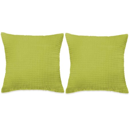 vidaXL Jeu de coussin 2 Pièces Velours 60 x 60 cm Vert