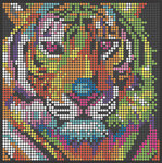 Tableau Art Diamond Strass et diamants Tigre