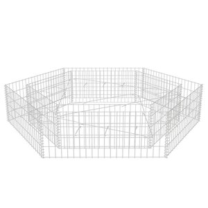 vidaXL Lit surélevé à gabion hexagonale 200x173x40 cm
