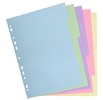 Intercalaires Carte Pastel 170g Forever 5 Positions - A4 - Blanc - X 50 - Exacompta