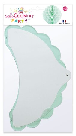 Boule alvéolée vert d'eau ø 25 cm