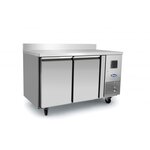Table réfrigérée positive avec dosseret 2 portes - profondeur 600 - atosa - r600a - acier inoxydable22401360pleine x600x995mm