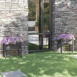 vidaXL Jardinières 2 Pièces Gris 70x31x70 cm Bois de pin massif