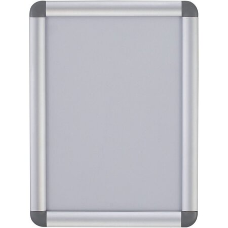 Panneau mural à clip et cadre arrondi, format A2, aluminium