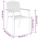 vidaXL Ensemble de salle à manger de jardin 3 Pièces anthracite acier