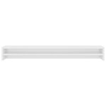 vidaXL Support de moniteur Blanc brillant 100 x 24 x 13 cm Aggloméré