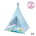 Badabulle Tipi Jungle pour Enfant Anti-UV FPS 50+ Matelas Waterproof Evolutif 100x100x120cm