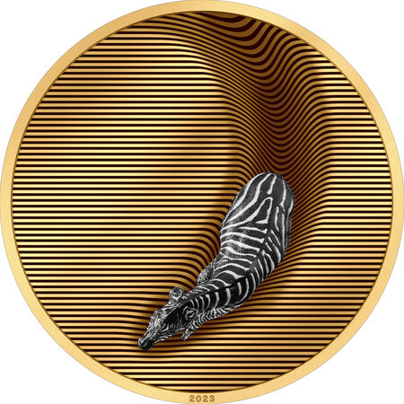 Monnaie en argent 20 dollars g 155.5 (5 oz) millésime 2023 camouflage of nature zebra