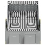 vidaXL Strandkorb avec coussins Résine tressée bois solide Gris blanc