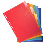 Intercalaires Carte Lustrée 225g Avec Onglets Renforcés - 6 Positions - A4 - Blanc - X 25 - Exacompta