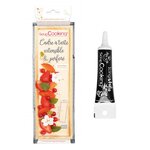 Cadre à tarte rectangulaire extensible en inox 22/42 cm + Stylo glaçage noir