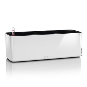 LECHUZA Jardinière CUBE Glossy Triple ALL-IN-ONE Blanc brillant
