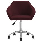 vidaXL Chaises pivotantes à manger lot de 4 violet tissu
