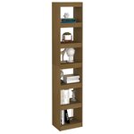 vidaXL Bibliothèque/Séparateur de pièce Marron miel Bois de pin massif