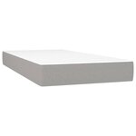 vidaXL Lit à sommier tapissier avec matelas Gris clair 200x200cm Tissu